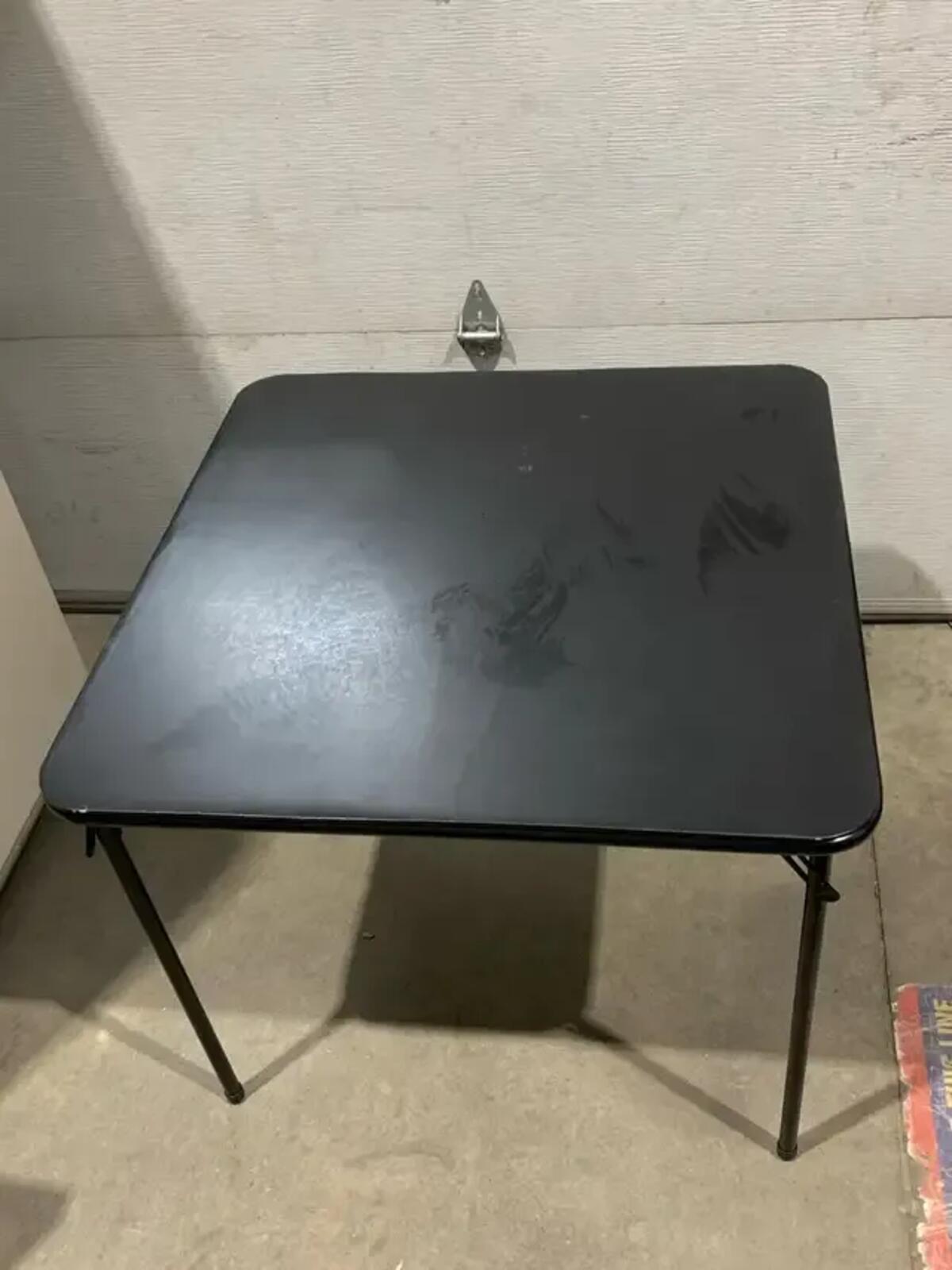 Black Padded Folding Table