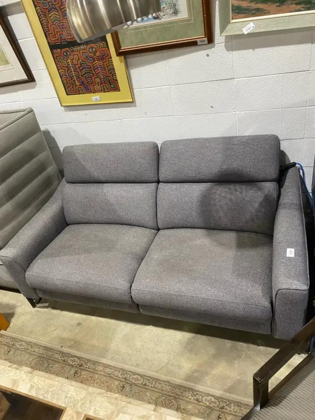 Grey Electric Reclining Loveseat