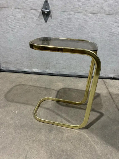 Gold Glass Side Table