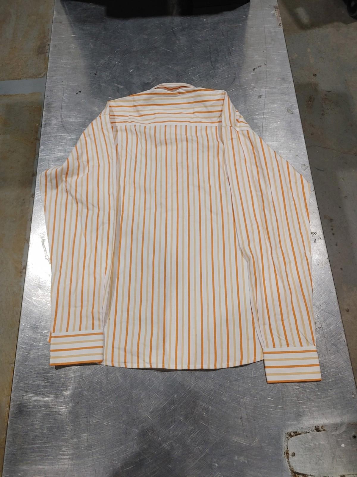 Brand New Haight & Ashbury Classic Fit Button-down Shirt Orange Stripe Size 5 XL