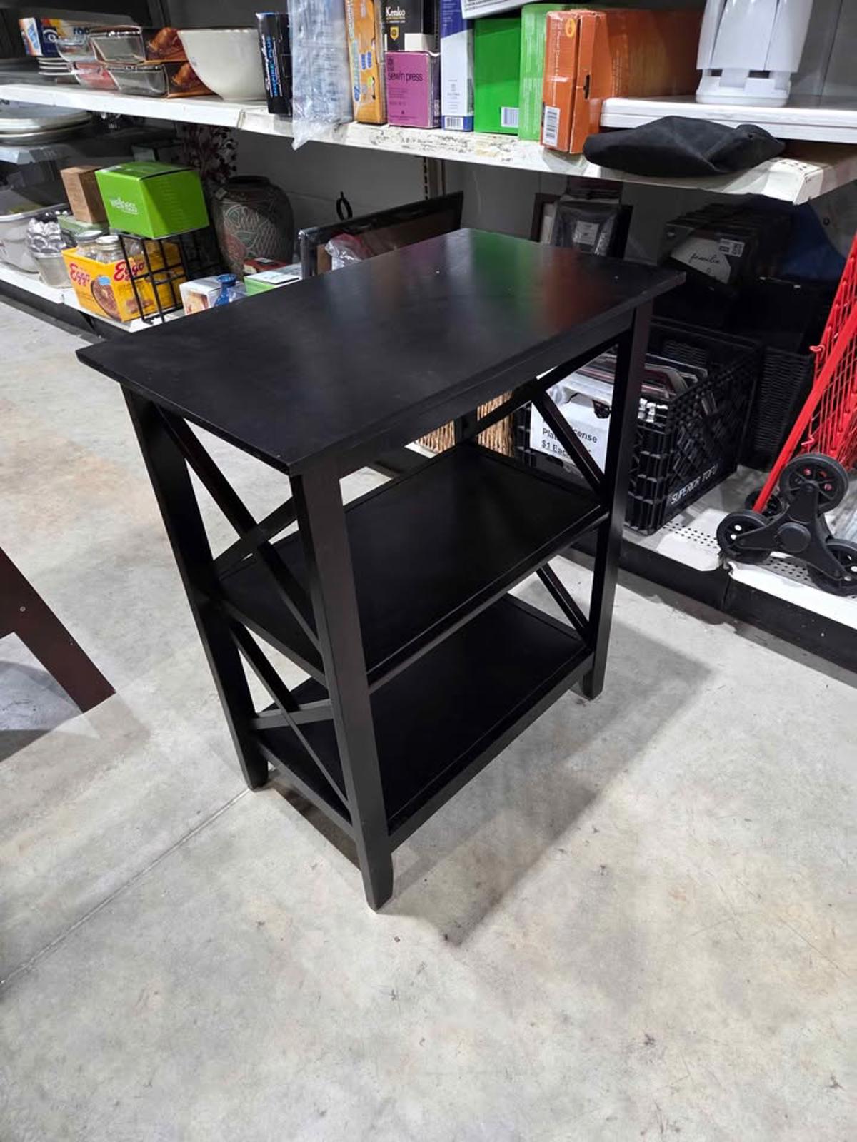 Pier 1 Imports Black 3-Tier Shelf Table
