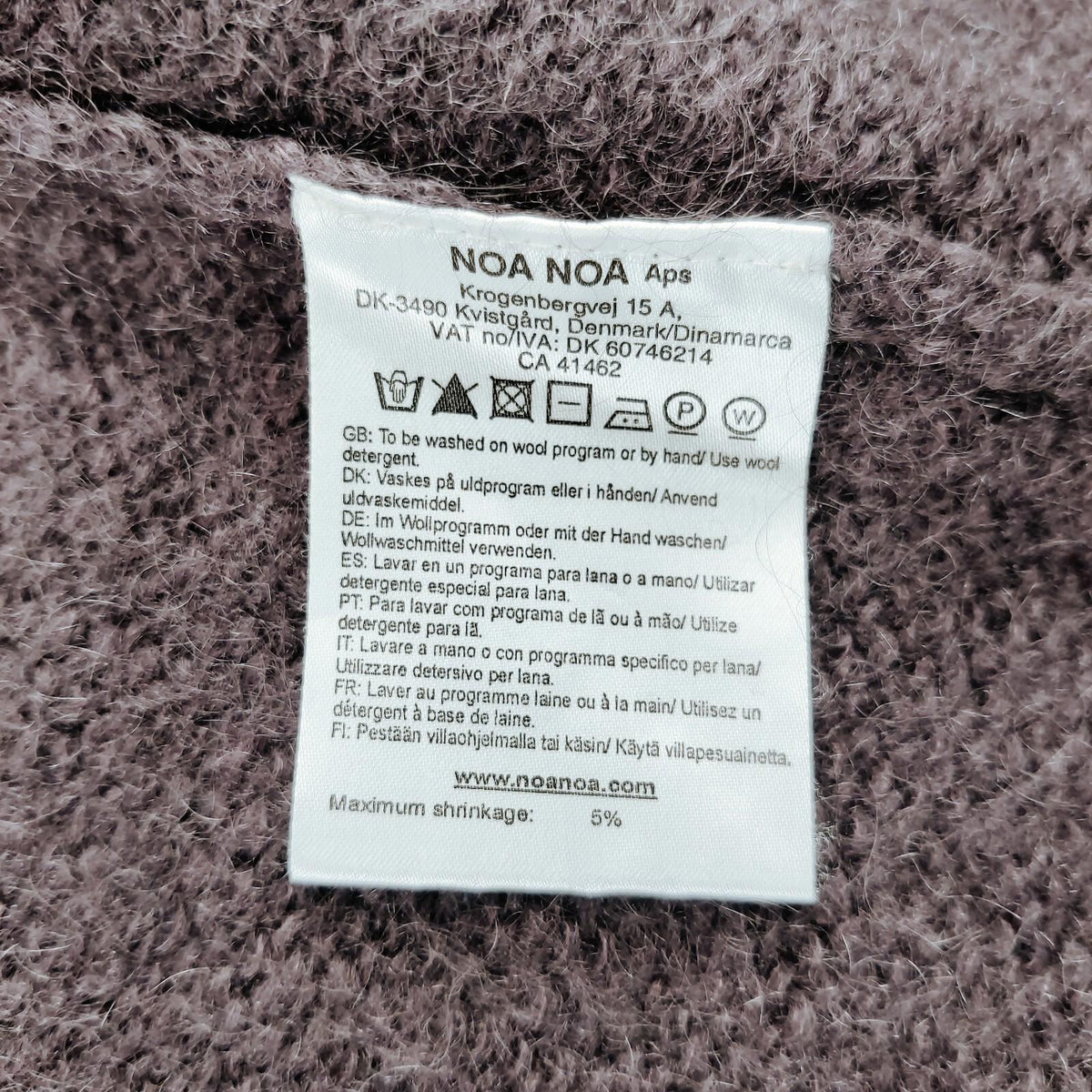 Cardigan court Noa Noa en mélange de mohair violet, taille femme M