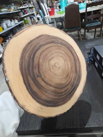 Wood Chip & Bowl 14" Serving Set