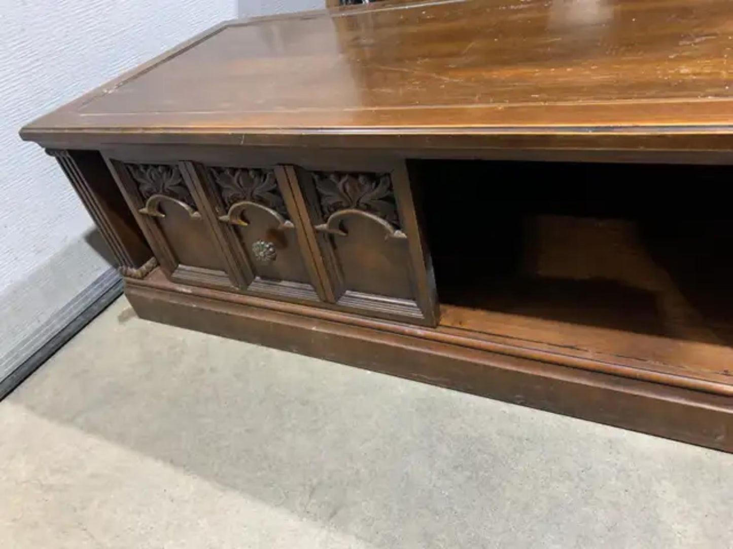 Large Dark Wood Coffee Table
