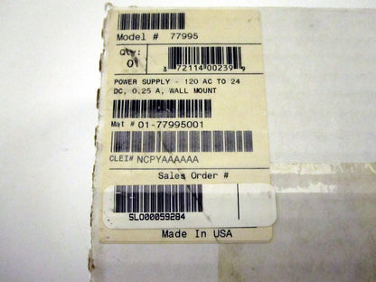 Kentrox 129990 Power Supply 24Volt Wall Mount R138094