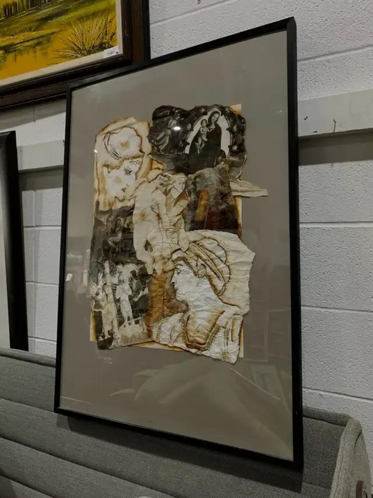 Original Contemporary Collage Art - Framed & Ready to Hang