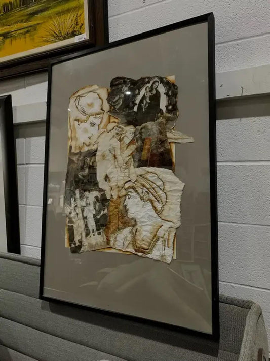 Original Contemporary Collage Art - Framed & Ready to Hang