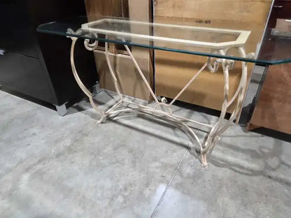 Glass Top Console Table