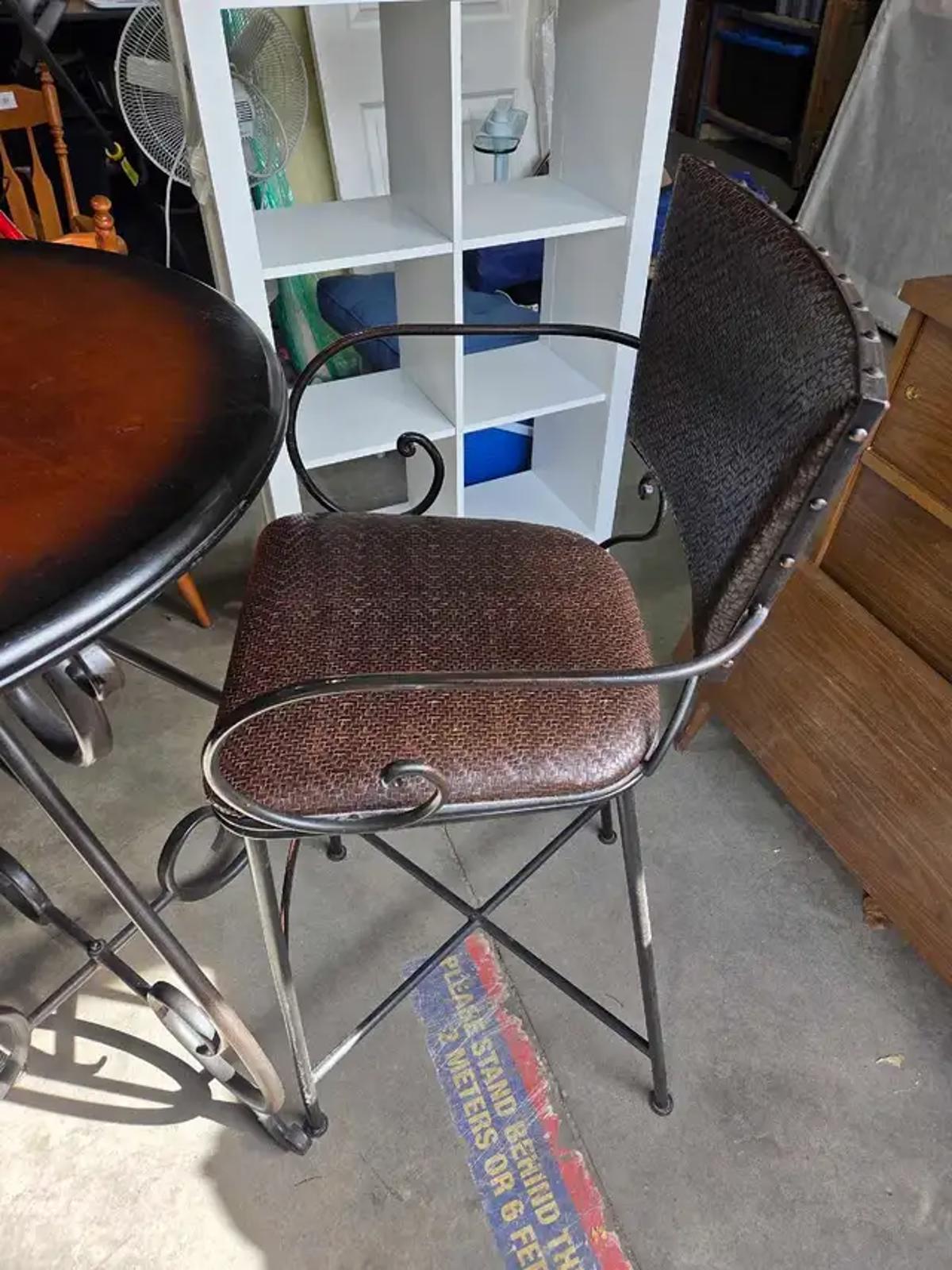 Pier 1 Pub Table with Mismatch Stools