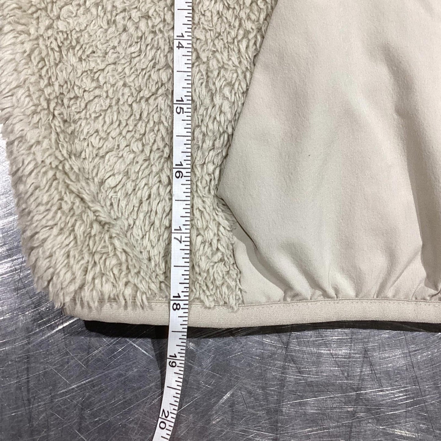 Tna Cozy Sherpa Half-Zip Hoodie Jacket Beige Size S