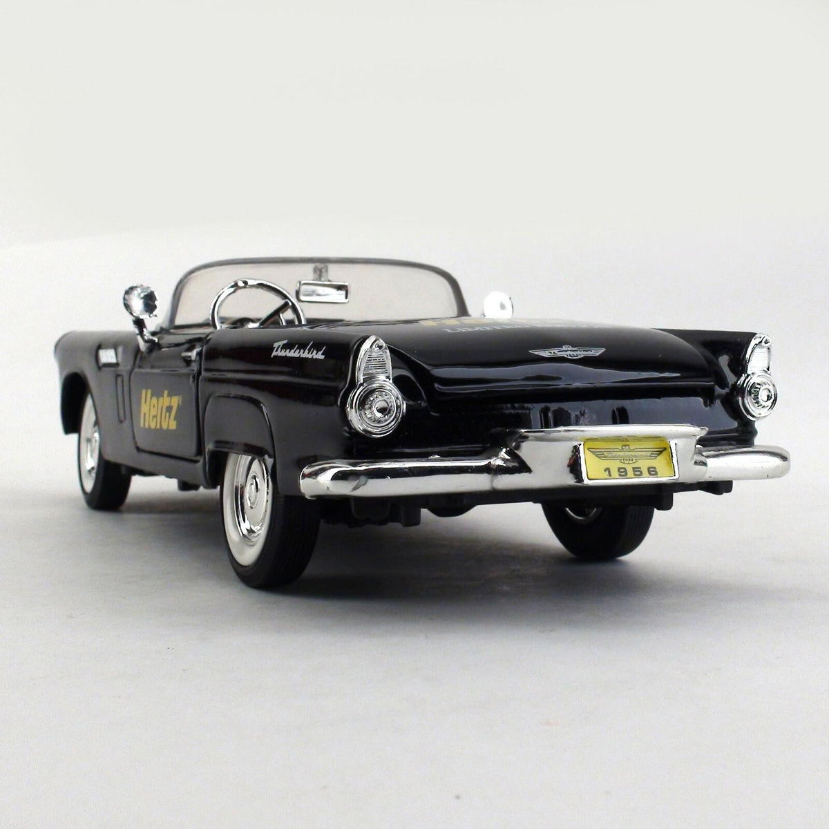 Hertz Limited Edition 1956 Ford Thunderbird Black Convertible 1:24 Scale Model