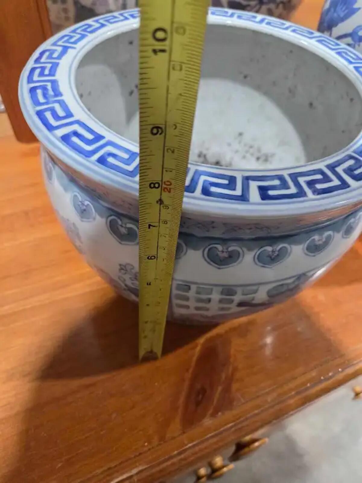 Asian Ceramic Planters Set