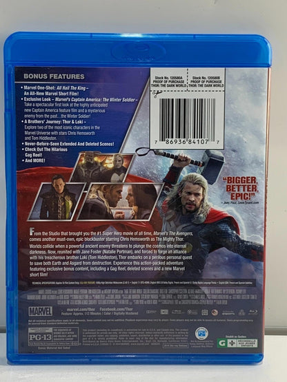 Lot of 2 Blu-Ray THOR &  Thor: The Dark World