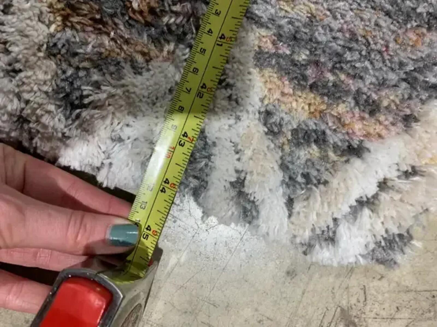 Small Boho/Geometric Fluffy Area Rug