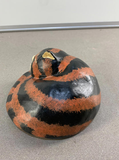 Hand Carved Hand Painted Wooden Cat