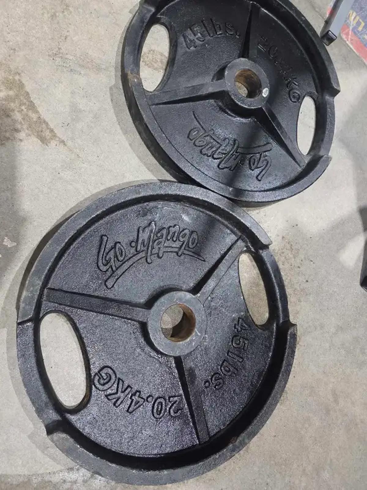 Go.Mango 45lb Weight Plates X2