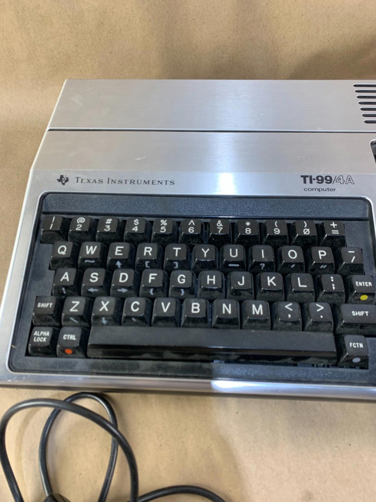 Vintage Texas Instruments TI99/4A Home Computer TI-99 + GAMES + Joystick