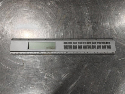 Ruler Clock Combo Unit Silver Untested - Fair