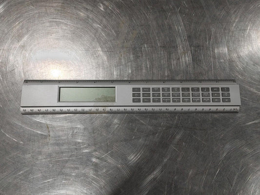 Ruler Clock Combo Unit Silver Untested - Fair