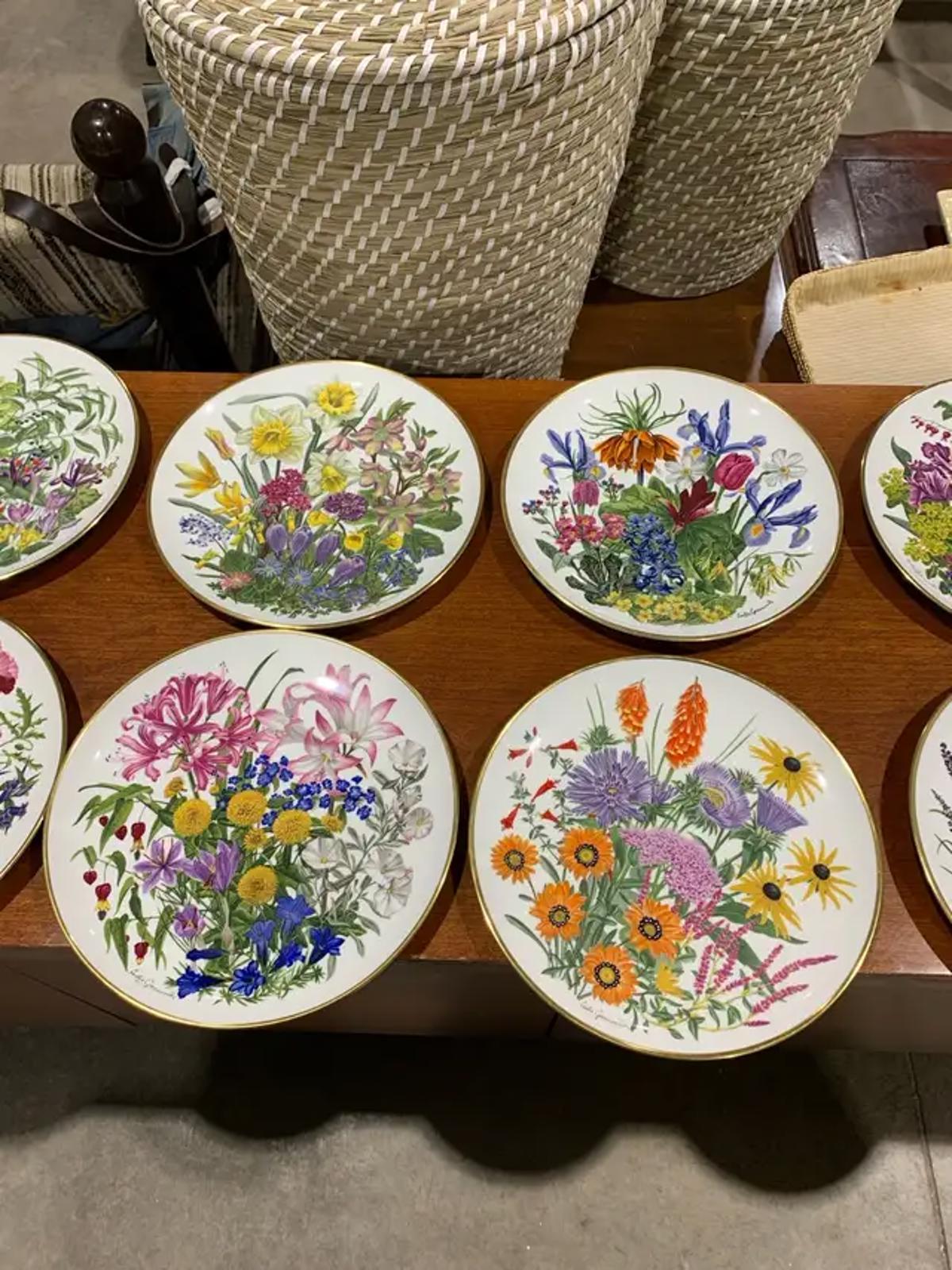 Franklin Porcelain Plate by Month in Flowers Collection