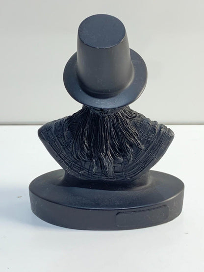 Man in Top Hat Bust Sculpture Coal Inspirations Miner Figurine Pencra Designs