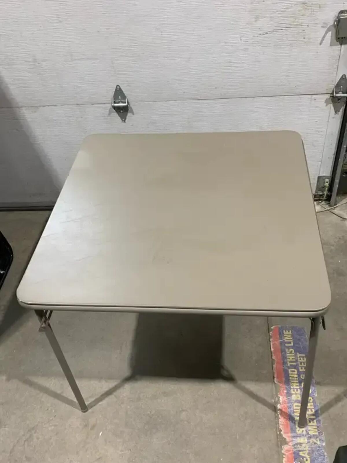 Sand Coloured Padded Folding Table