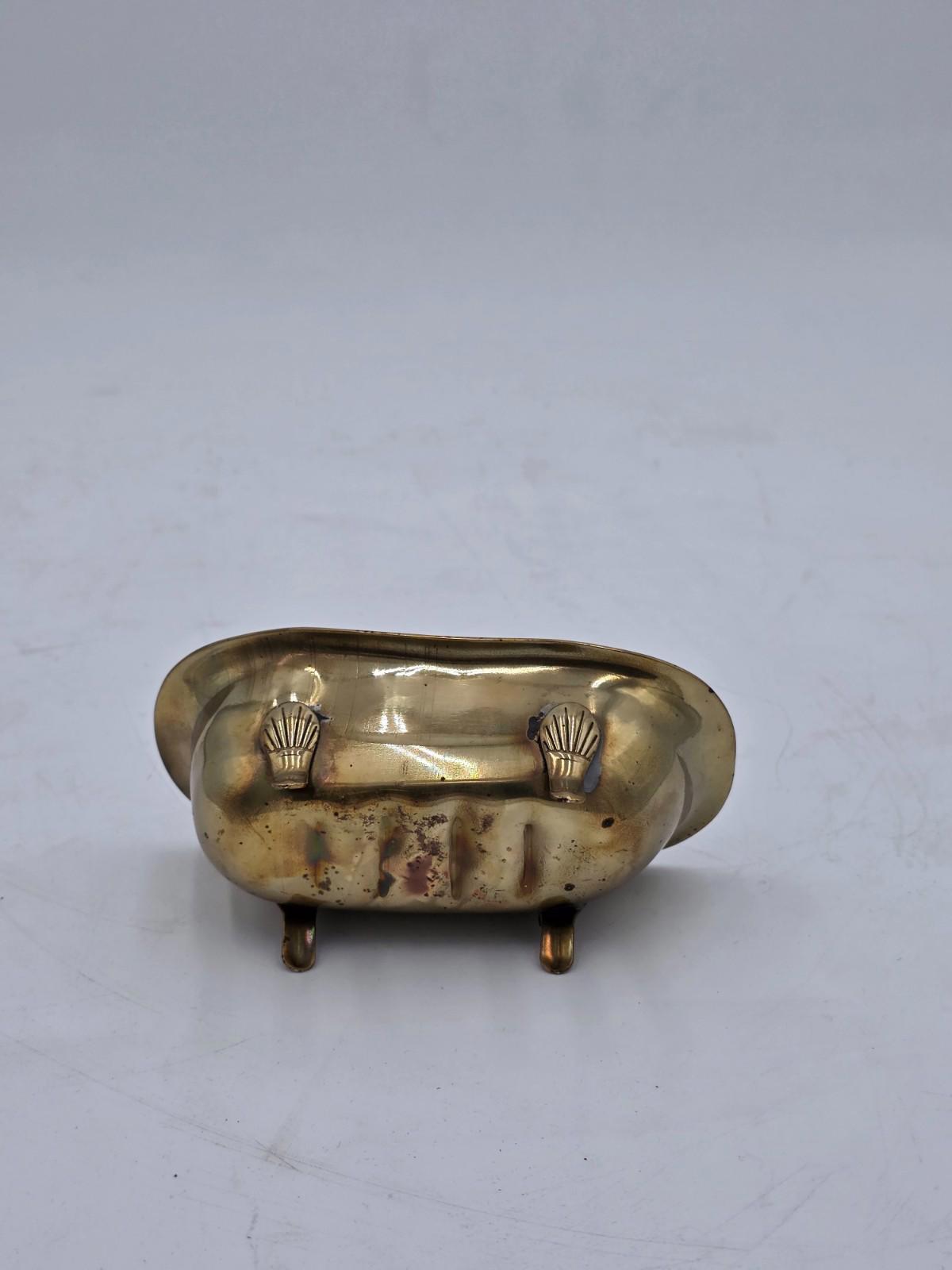 Vintage Brass Bathtub Soap Dish