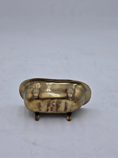 Vintage Brass Bathtub Soap Dish