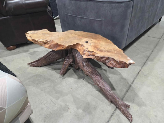 Handcrafted Live Edge Root Coffee Table – One of a Kind