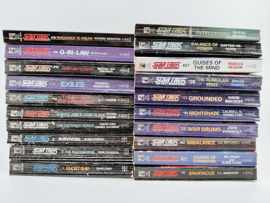 Star Trek The Next Generation Lot of 20 Paperback Books 1980s-1990s