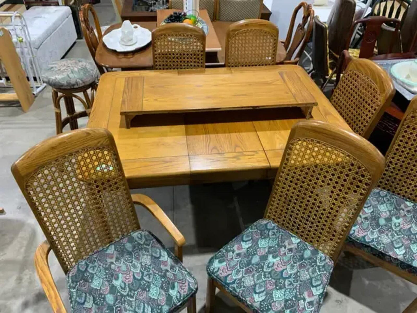 House of Braemore Rattan Oak Dining Table and Chairs