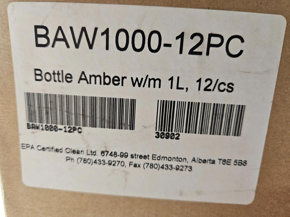 Lot de 12 - Flacon à réactifs en verre ambré Lab 1000ml 1L 34oz Verrerie de chimie