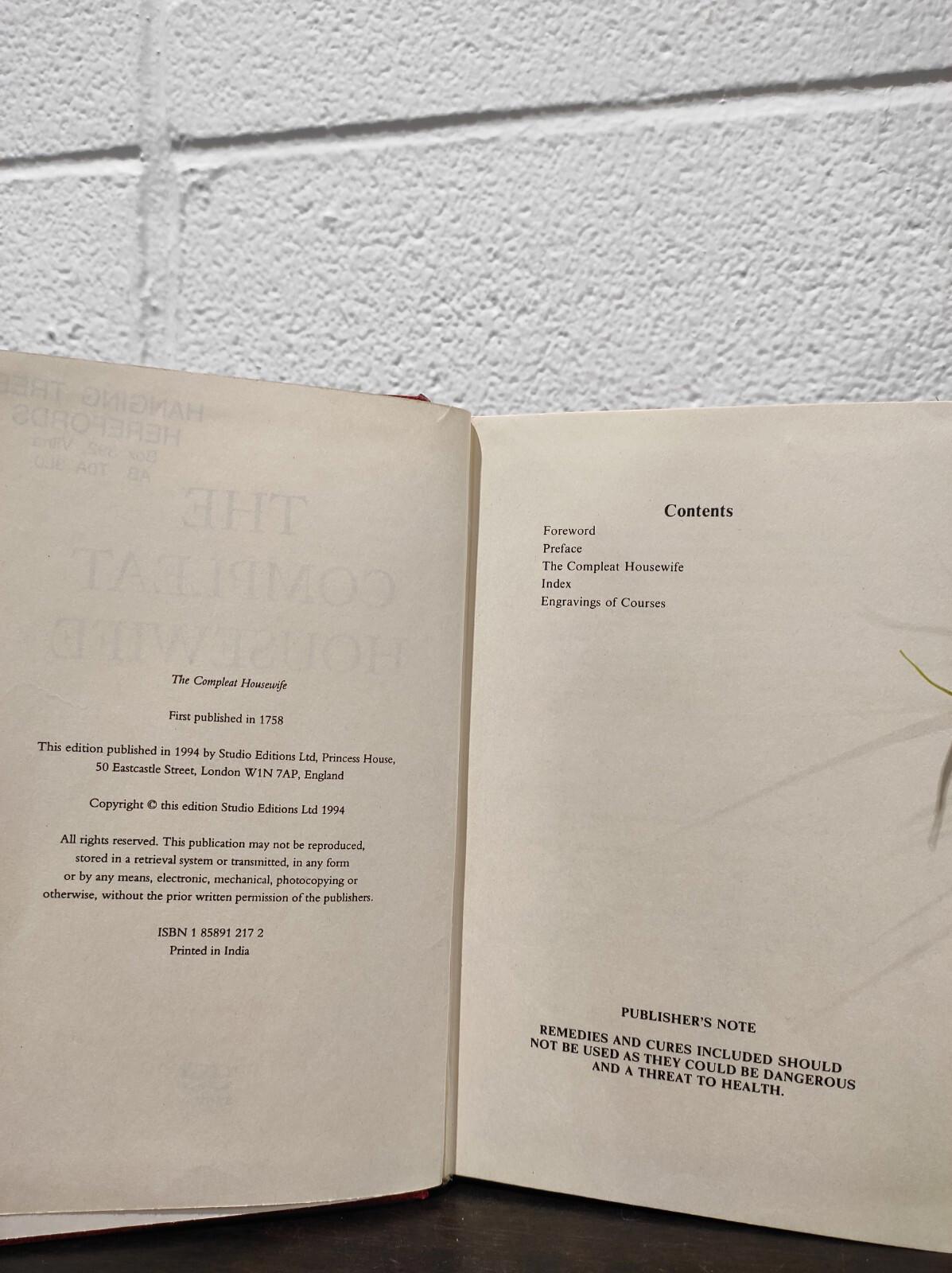 The Compleat Housewife by Eliza Smith 1994