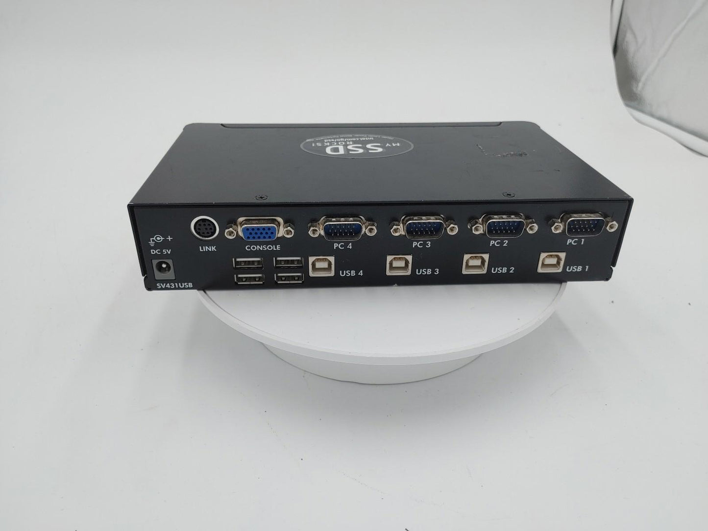 Starview 4 Port USB 2.0 KVM Switch SV431USB Black Untested - Fair