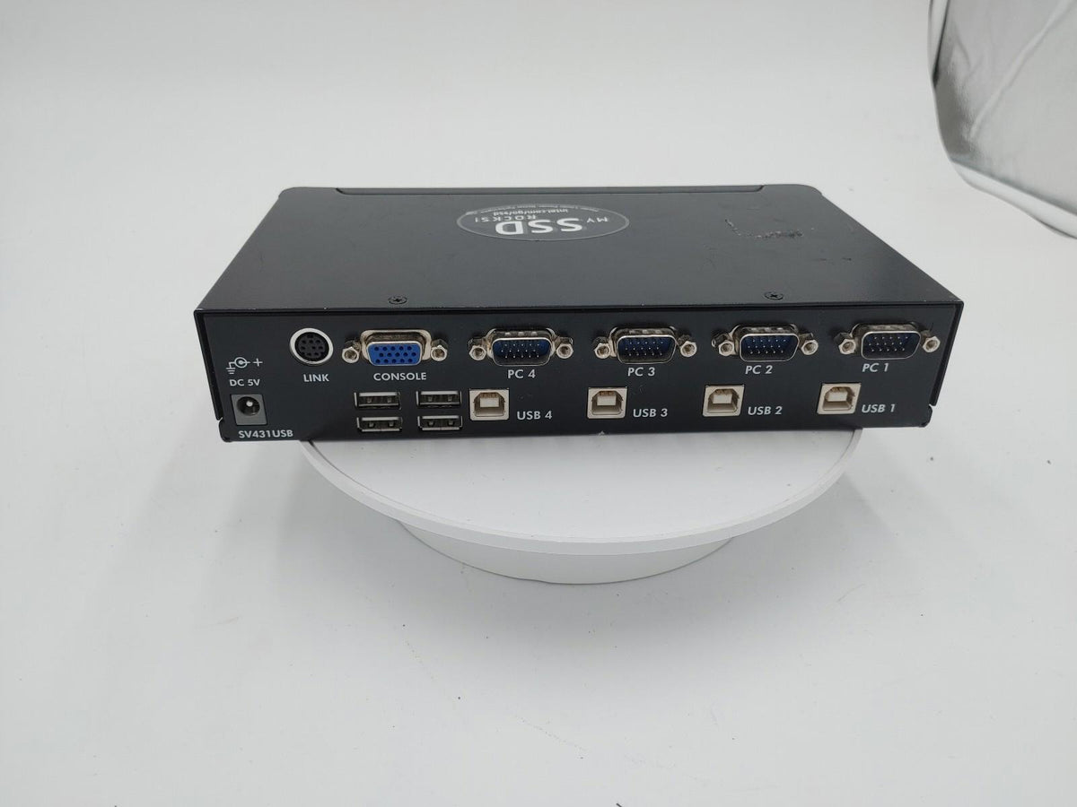 Commutateur KVM USB 2.0 à 4 ports Starview SV431USB noir, non testé – état correct