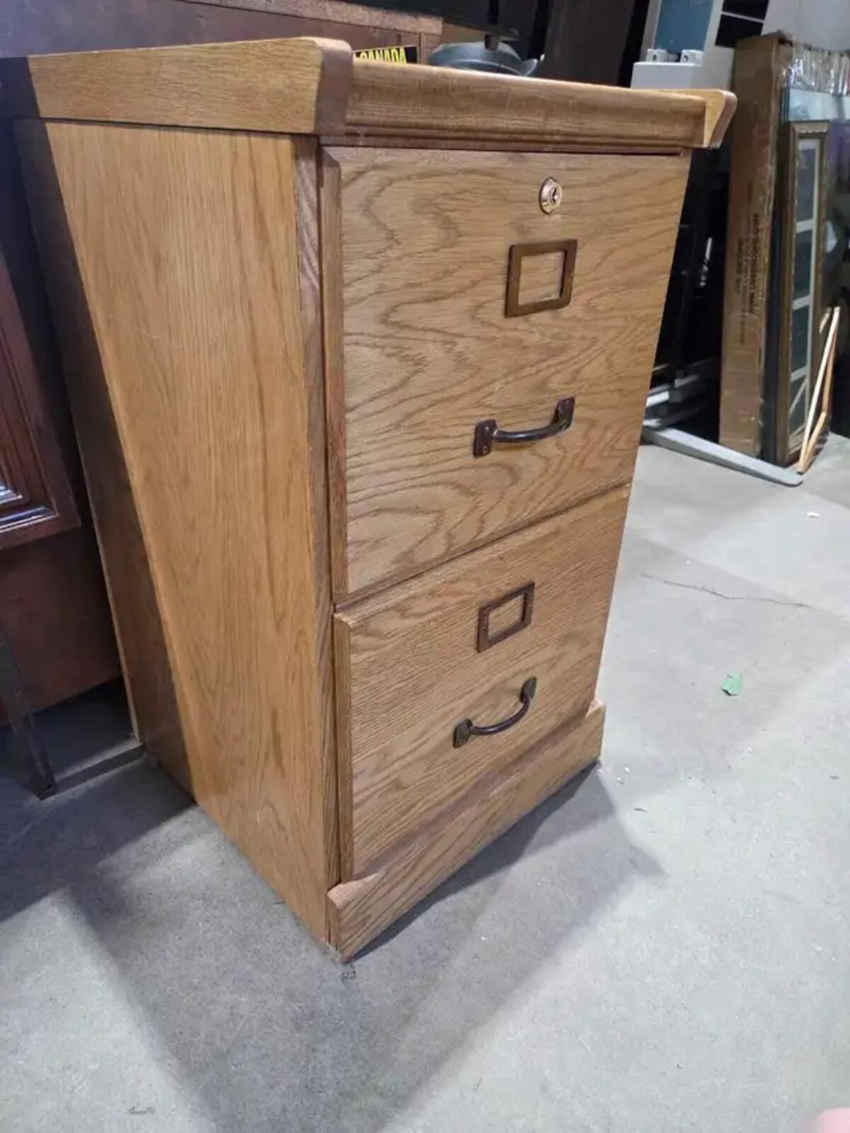 Vintage Wooden File Cabinet