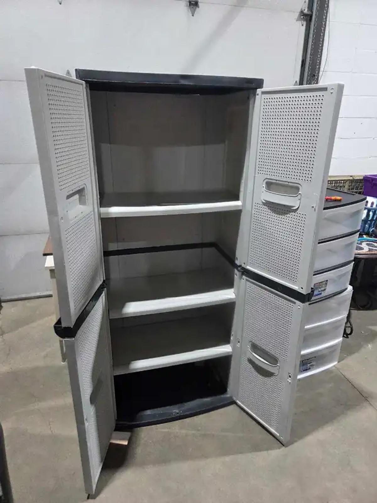 Sterilite Plastic Storage Cabinet