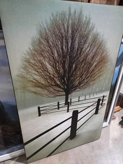 Large "Solitude" Winter Tree Canvas Art