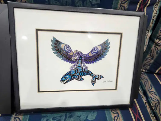 Joe Wilson Art Print "Thunderbird & Killer whale"
