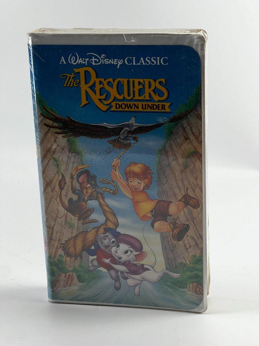 Rare WALT DISNEY CLASSIC Rescuers Down Under VHS Black Diamond Classic