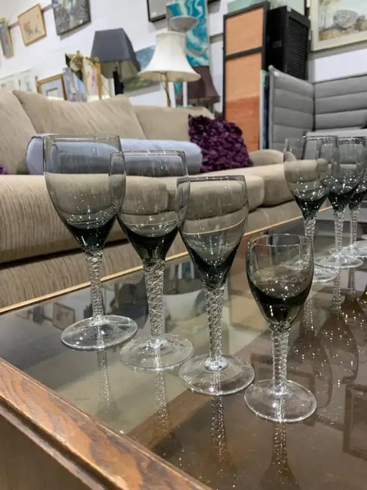 Smoke Grey Stemware Set (24 piece)