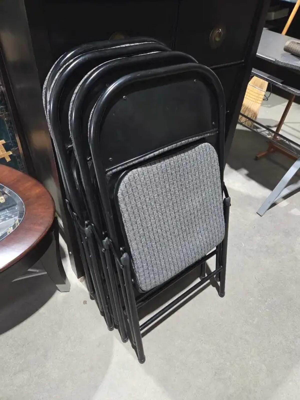 Walmart Metal Folding Chairs - 4 Available