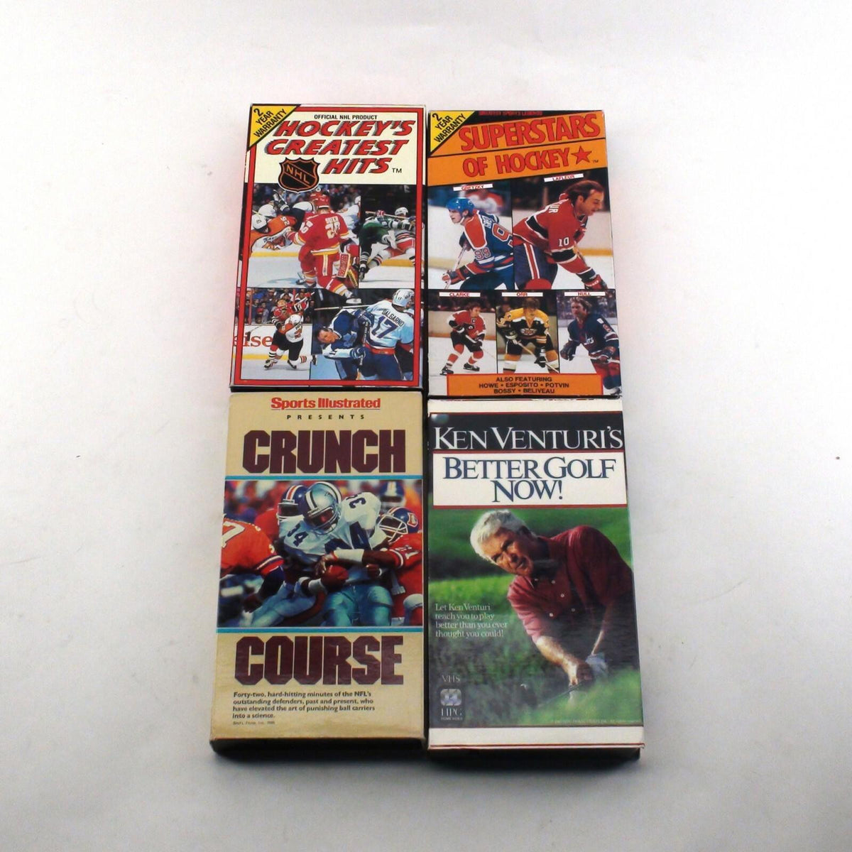 Vintage Sports VHS Lot 4 - 1987 To '89 - NHL, NFL, Golf - Sports Illustrated