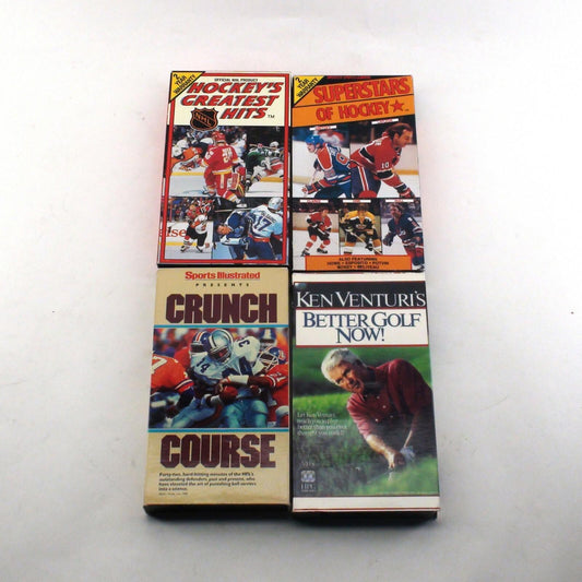 Vintage Sports VHS Lot 4 - 1987 To '89 - NHL, NFL, Golf - Sports Illustrated