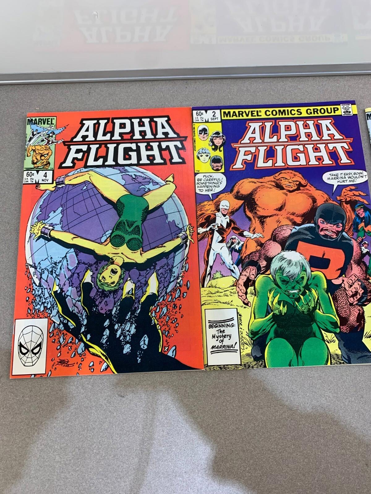 Lot of 3 Marvel Comics - Alpha Flight #2, 4 & 5 (1983) - John Byrne Bronze Age