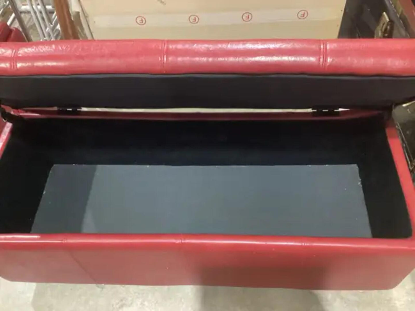 Large Red Storage Ottoman