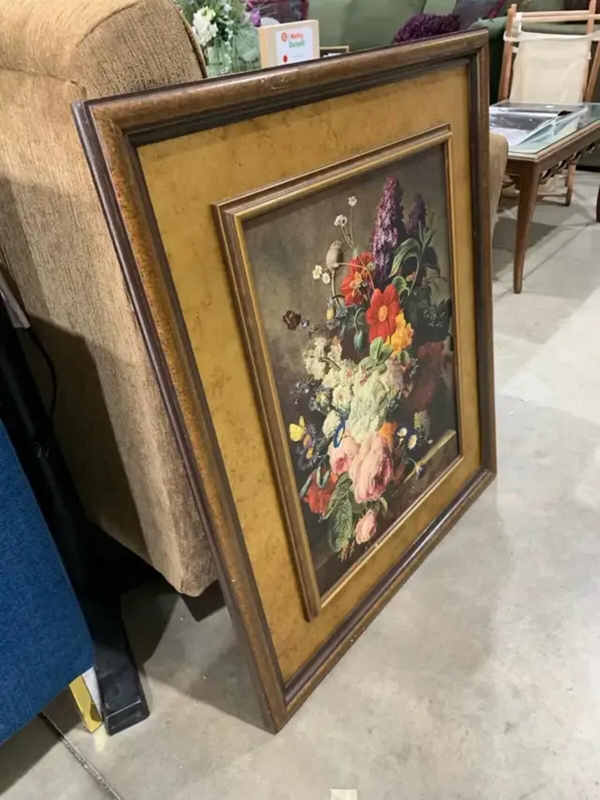 Framed Floral Still Life Wall Art Print