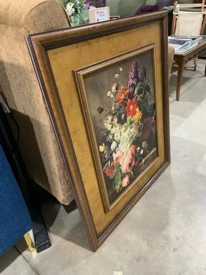 Framed Floral Still Life Wall Art Print