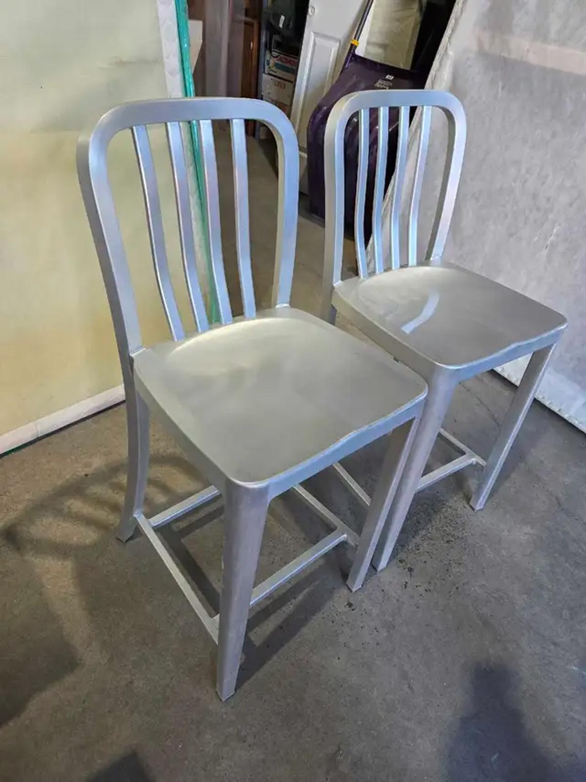 2 Aluminum 24" Bistro Stools