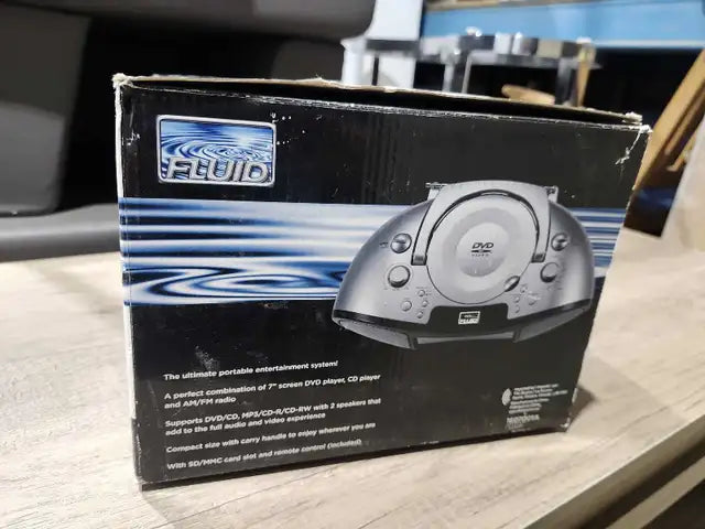 New! Fluid Portable DVD Boombox